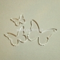Plexiglass finding pendant "Butterfly 4", clear, 3x2,4 cm
