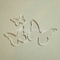 Plexiglass finding pendant "Butterfly 4", clear, 4x3,2 cm