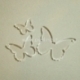 Plexiglass finding pendant "Butterfly 4", clear, 4x3,2 cm