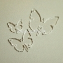 Org. stiklo detalė-intarpas "Drugelis 1", skaidrus, 2x1,8 cm