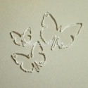 Plexiglass connector "Butterfly 1", clear, 2x1,8 cm