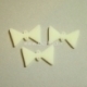 Plexiglass finding-connector "Band", cream, 3x1,9 cm, 1 pc