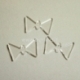 Plexiglass connector "Band", clear, 3x1,9 cm, 1 pc