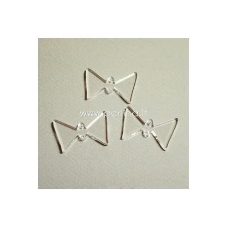 Plexiglass connector "Band", clear, 3x1,9 cm, 1 pc