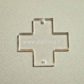 Plexiglass connector "Cross", clear, 3x3 cm