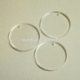 Plexiglass pendant "Full-moon", clear, 3 cm