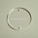 Plexiglass connector "Full-moon", clear, 3 cm