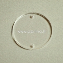 Plexiglass connector "Full-moon", clear, 3 cm