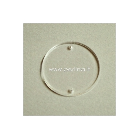Plexiglass connector "Full-moon", clear, 3 cm