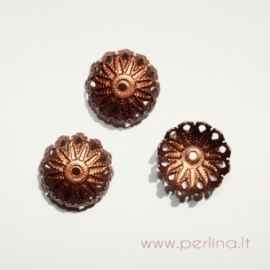 Bead cap, copper, 12x5 mm