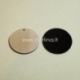 Plexiglass pendant "Full-moon", black/silver, 3 cm