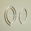 Plexiglass pendant "Drop", clear, 4x2 cm