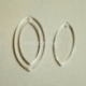 Plexiglass pendant "Drop", clear, 4x2 cm