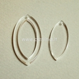 Plexiglass pendant "Drop", clear, 4x2 cm
