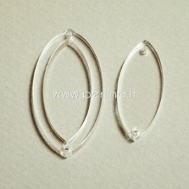 Plexiglass connector "Drop", clear, 4x2 cm