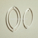 Plexiglass connector "Drop", clear, 4x2 cm