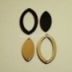 Plexiglass connector "Drop", black/gold, 4x2 cm