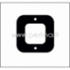 Plexiglass connector "Square", clear, 4x4 cm