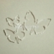 Org. stiklo detalė-pakabukas "Drugelis 1", skaidrus, 3x3 cm