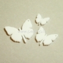 Plexiglass pendant "Butterfly 1", white, 4x3,8 cm