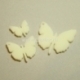 Plexiglass pendant "Butterfly 1", ivory, 4x3,8 cm