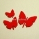 Plexiglass pendant "Butterfly 1", red, 3x3 cm