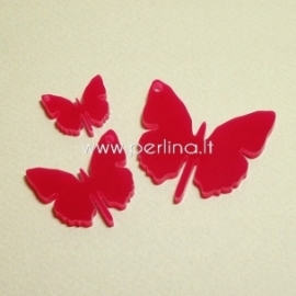 Plexiglass pendant "Butterfly 1", fuchsia, 2x1,8 cm