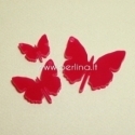 Plexiglass pendant "Butterfly 1", fuchsia, 3x3 cm