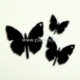 Plexiglass pendant "Butterfly 1", black, 2x1,8 cm