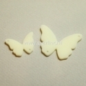 Plexiglass connector "Butterfly 13", ivory, 2,5x1,8 cm