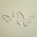 Plexiglass connector "Butterfly 13", clear, 2,5x1,8 cm