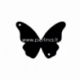 Plexiglass connector "Butterfly 13", black/gold, 3,7x2,7 cm