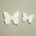 Plexiglass connector "Butterfly 19", white, 3,7x3,4 cm