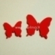 Plexiglass connector "Butterfly 19", red, 2,6x2,4 cm