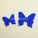 Plexiglass connector "Butterfly 19", blue, 3,7x3,4 cm