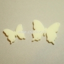 Plexiglass connector "Butterfly 19", ivory, 3,7x3,4 cm