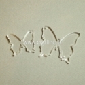 Org. stiklo detalė-intarpas "Drugelis 19", skaidrios sp., 3,7x3,4 cm