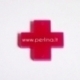 Plexiglass connector "Cross", fuchsia, 2,2x2,2 cm
