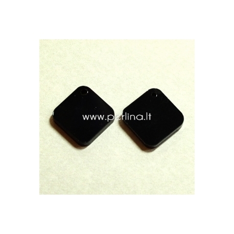 Plexiglass pendant "Rhombus", black, 1,6x1,6 cm