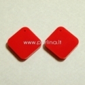 Plexiglass pendant "Rhombus", red, 1,6x1,6 cm
