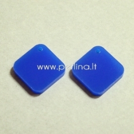 Plexiglass pendant "Rhombus", blue, 1,6x1,6 cm