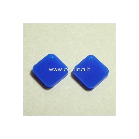 Plexiglass pendant "Rhombus", blue, 1,6x1,6 cm