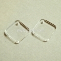 Plexiglass pendant "Rhombus", clear, 1,6x1,6 cm