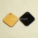 Plexiglass pendant "Rhombus", black/gold, 1,6x1,6 cm