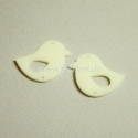 Plexiglass connector "Little bird 2", ivory, 3,3x2,8 cm