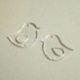 Plexiglass connector "Little bird 2", clear, 3,3x2,8 cm
