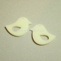 Plexiglass pendant "Little bird 2", ivory, 3,3x2,8 cm