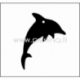 Plexiglass pendant "Dolphin", black, 3,5x2,8 cm