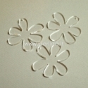 Plexiglass pendant "Flower 1", clear, 4x4 cm