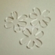 Plexiglass pendant "Flower 1", clear, 4x4 cm